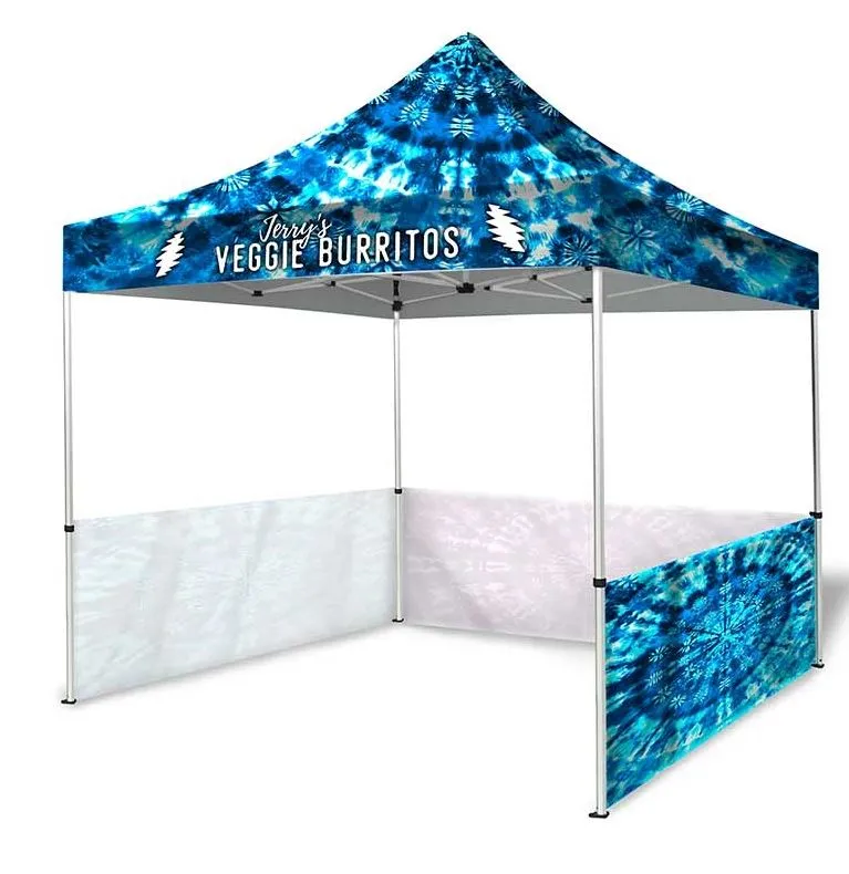 10ft Dye-Sublimation Tent Package with 3 Half Walls