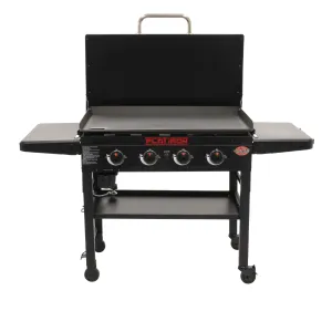 4-Burner Flat Iron® Gas Griddle with Hinged Lid