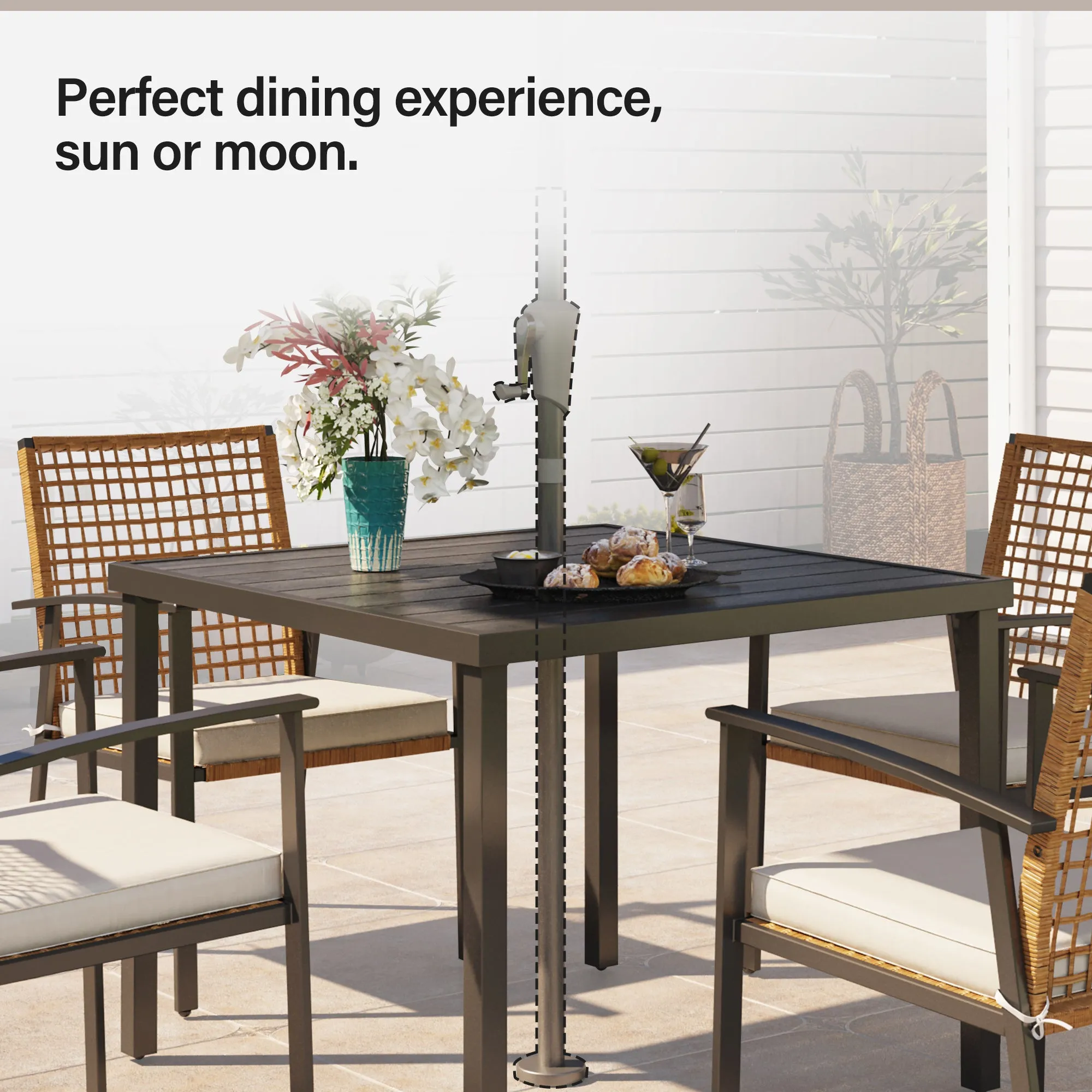 5-piece Rattan Dining Set