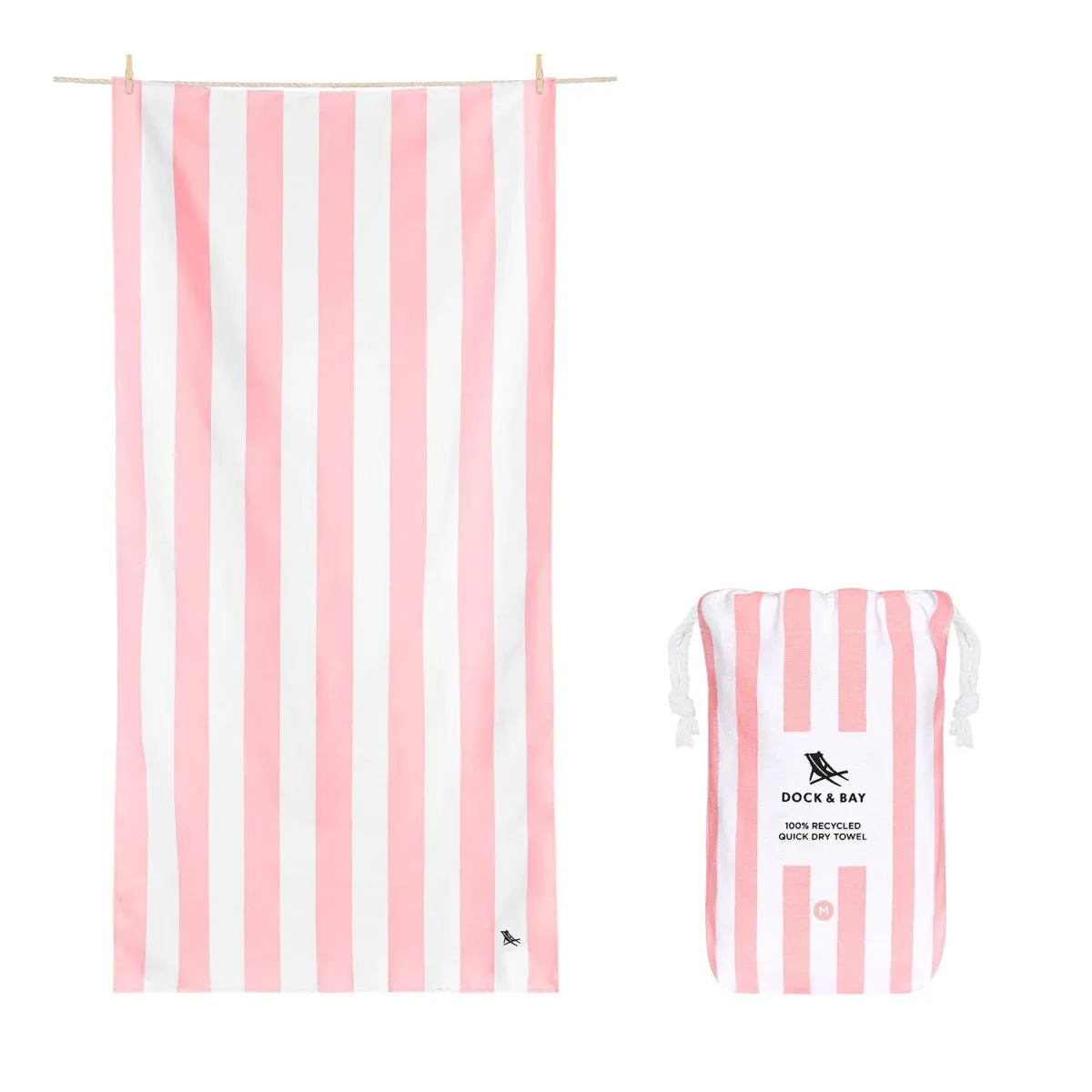 Cabana Stripe Quick Dry Towel | Malibu Pink