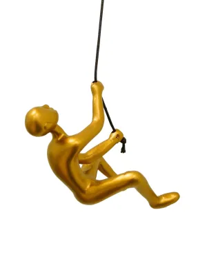 Climbing Man Home Decor Classic Wall-Art Sculpture - GOLD