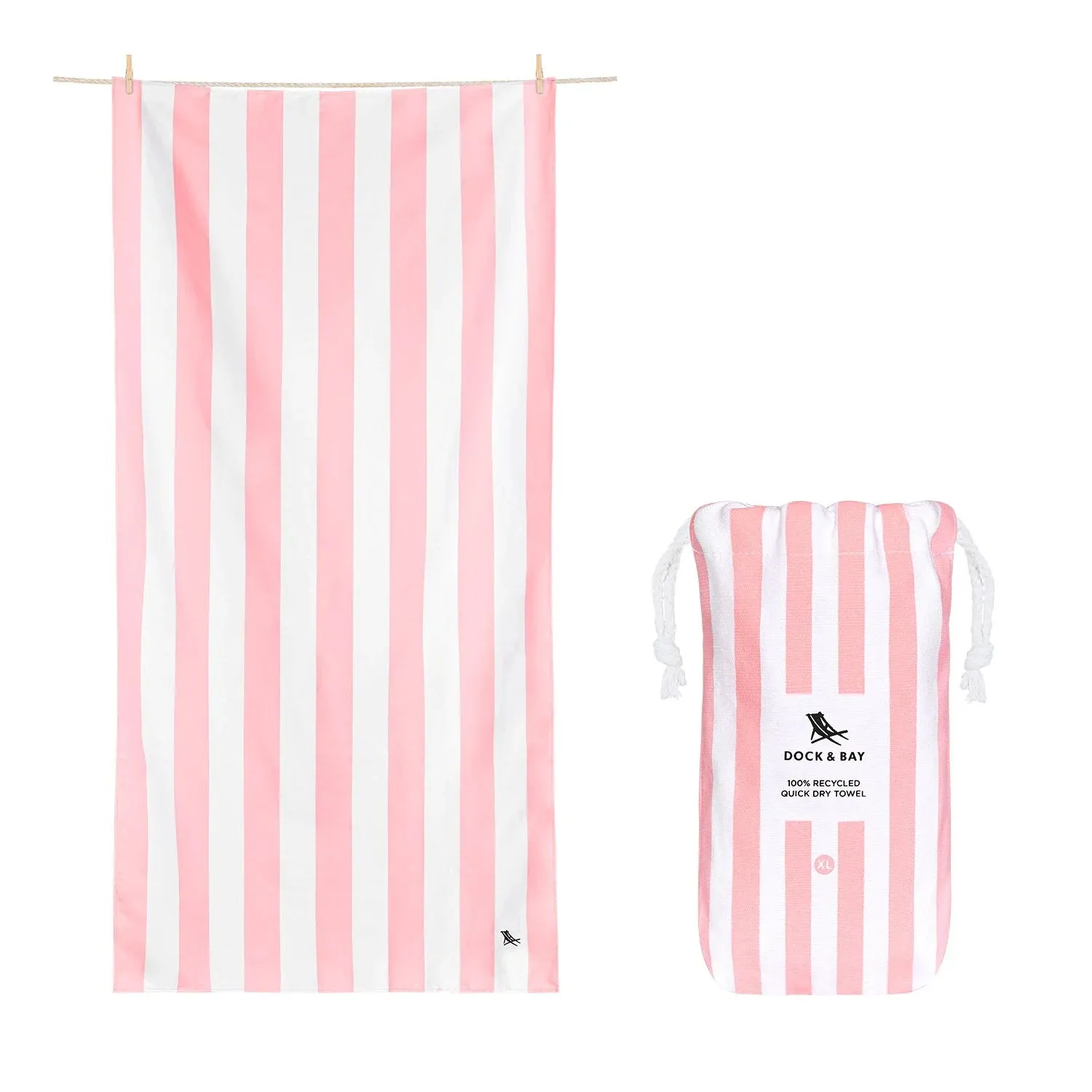 Dock & Bay Quick Dry Striped Towels - Cabana Collection