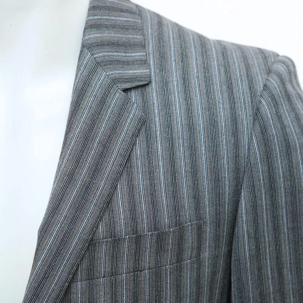 Fine Striped Wool Blazer Jacket