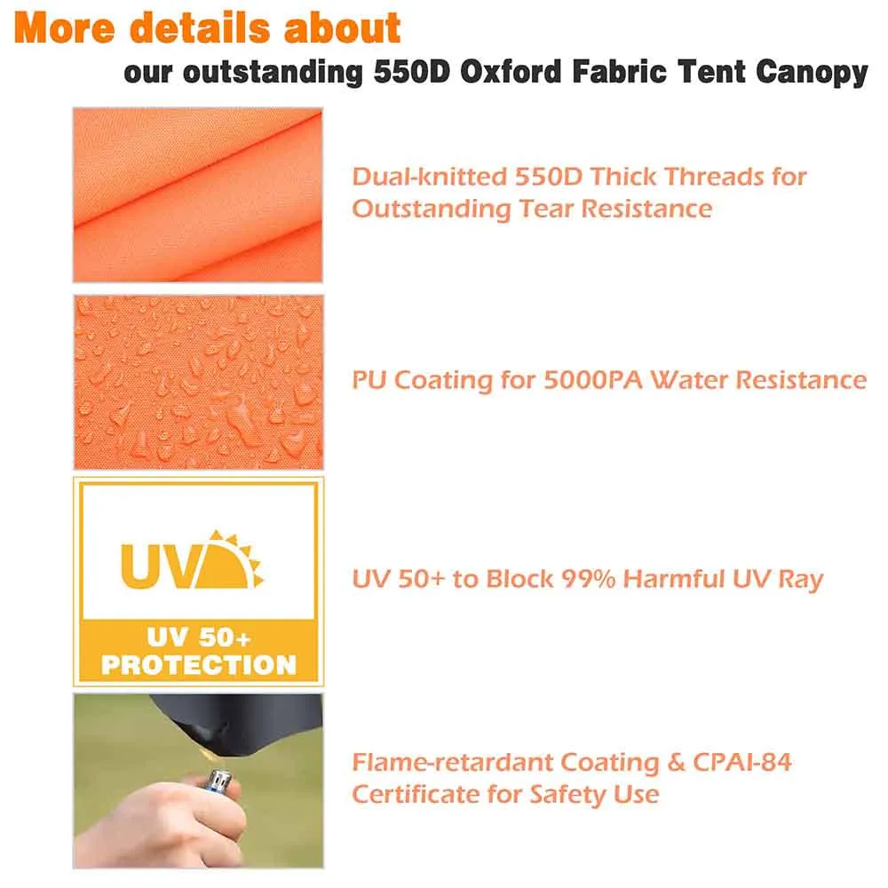 InstaHibit Canopy Replacement 10x20 Pop Ups CPAI-84 FireRetardant