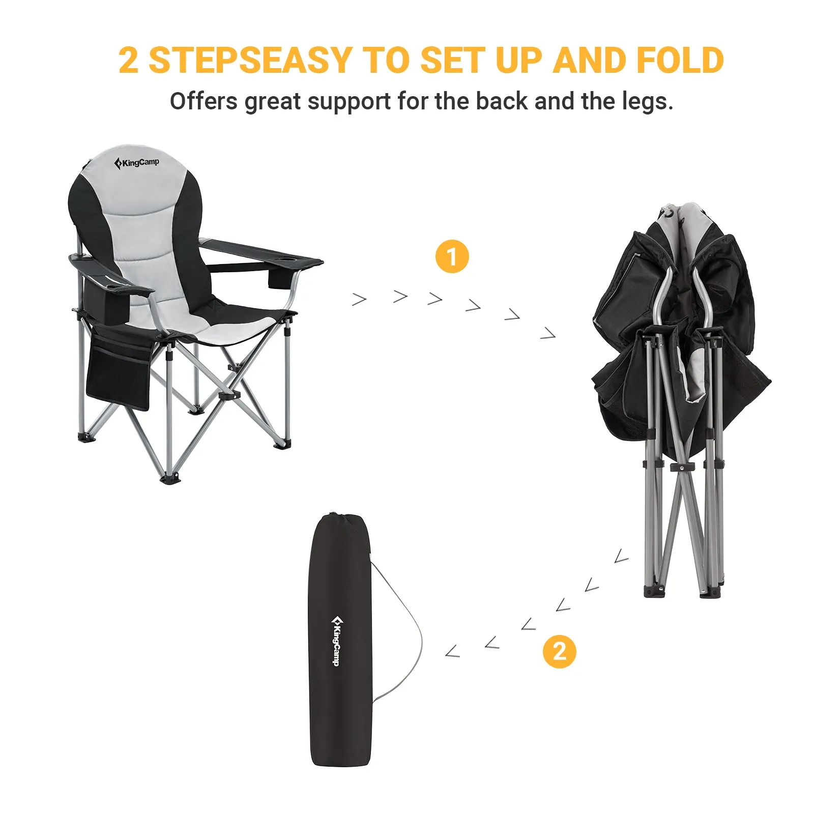 KingCamp Lumbar Support Oversized Camping Chair