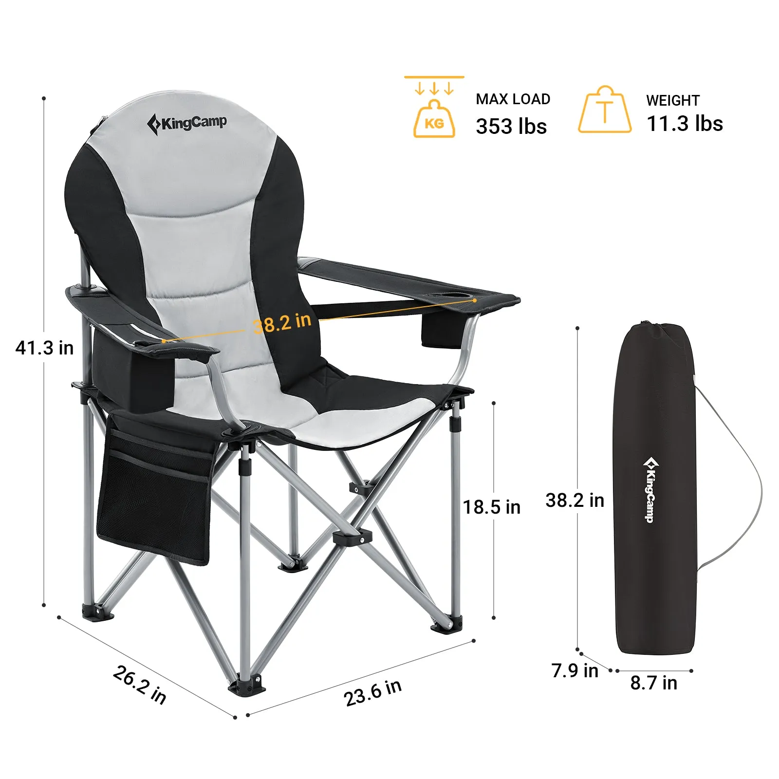 KingCamp Lumbar Support Oversized Camping Chair