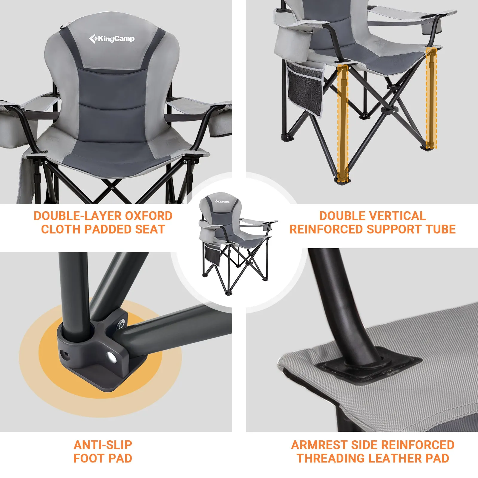 KingCamp Lumbar Support Oversized Camping Chair