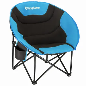 KingCamp Moon Camping Chair Oversized Padded Round Saucer Chairs with Cup Holder