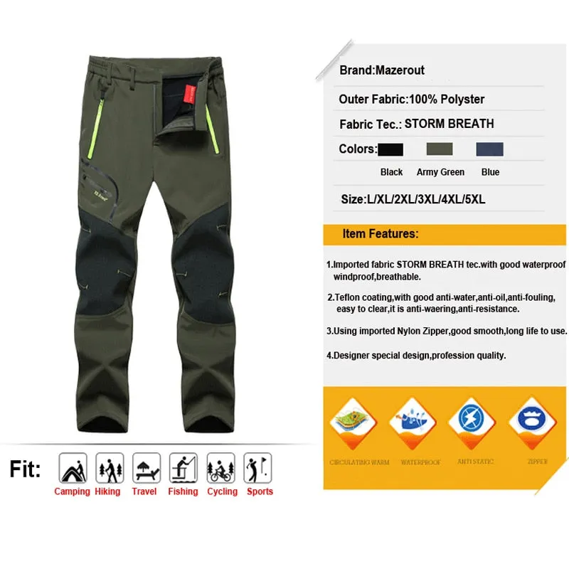 Kwaikjian Men's Winter Track Fleece Lined Pants