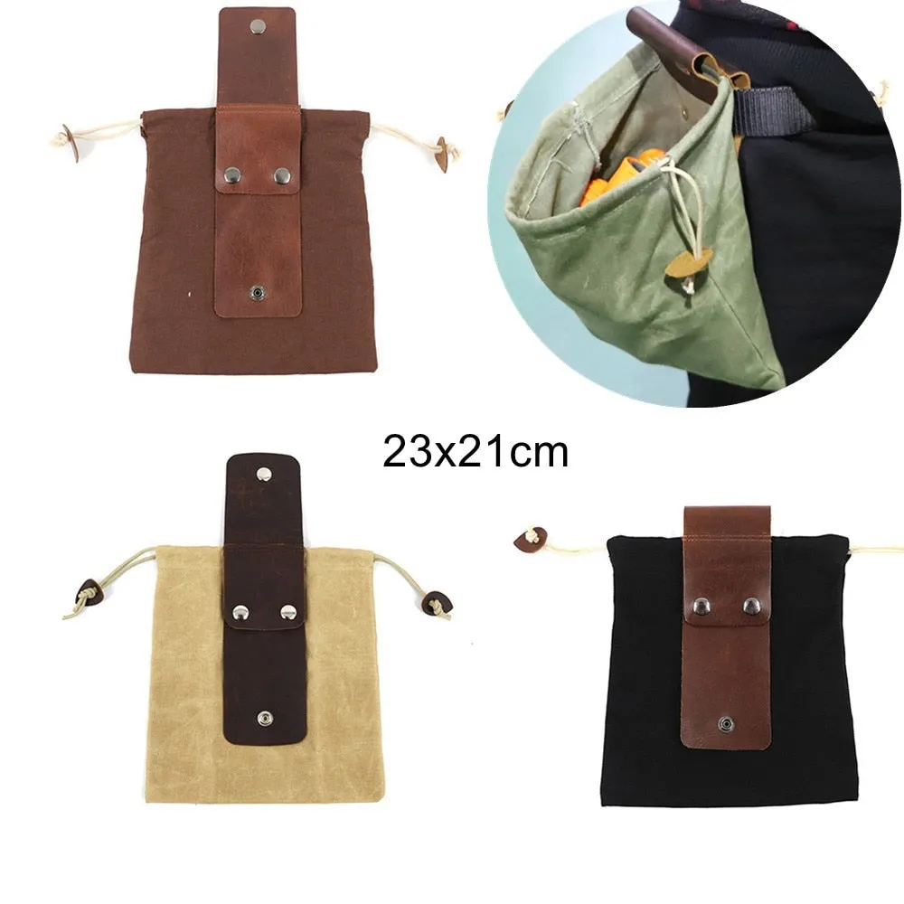 Premium Leather Canvas Hiking Bag