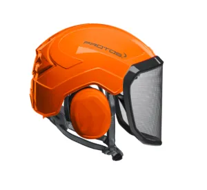 Protos® Integral Helmet Set-Arborist Chainsaw Helmet Orange