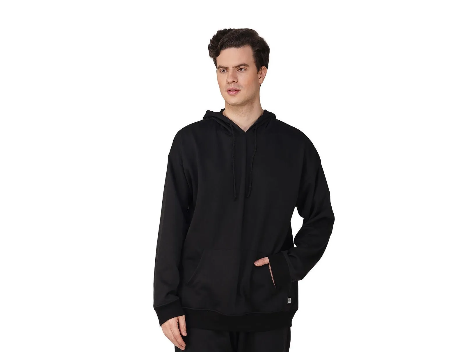 SLAY. Men's Black Oversized Drop Shoulder Hoodie