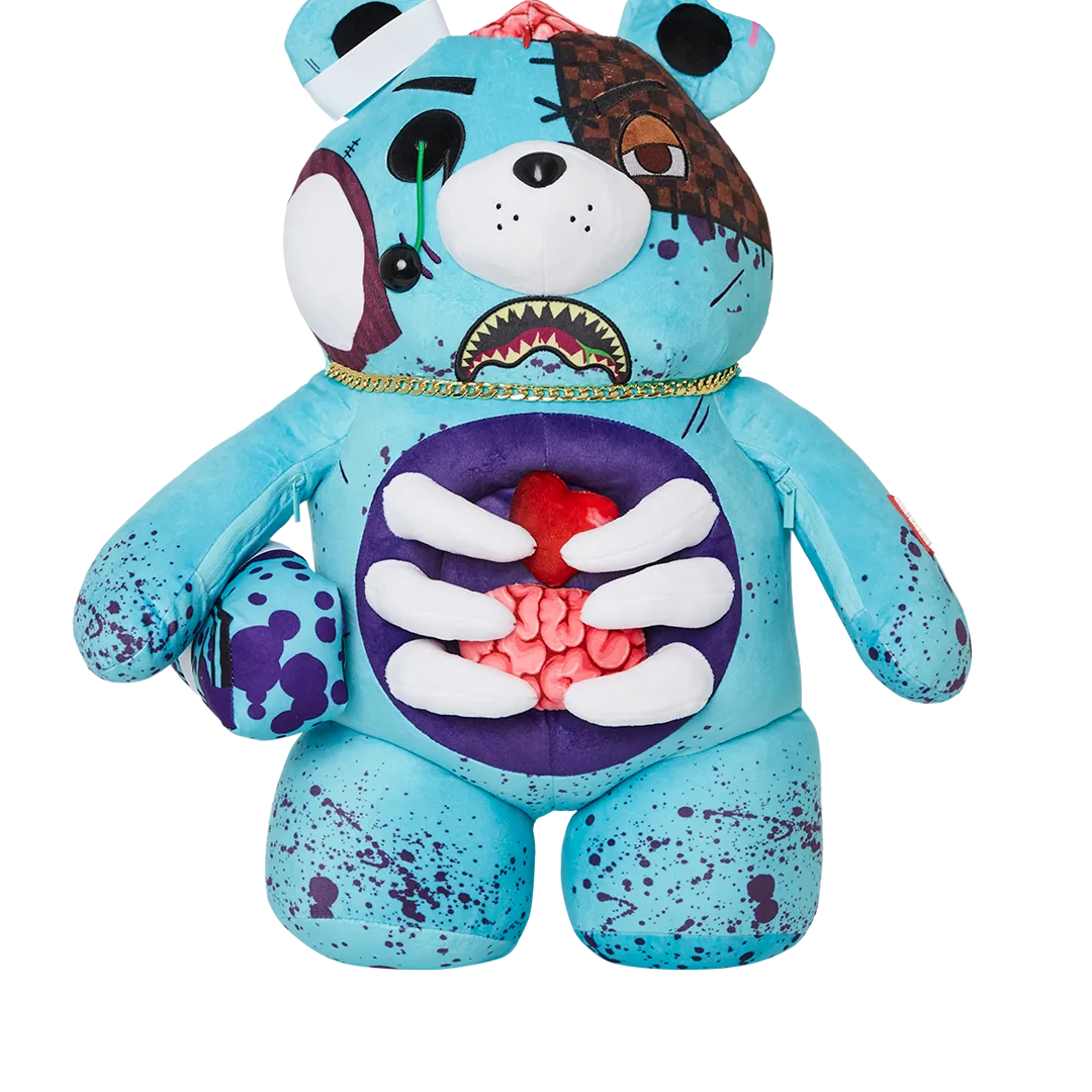 Sprayground Night of The Living Bear Backpack - Blue / Red / Pink