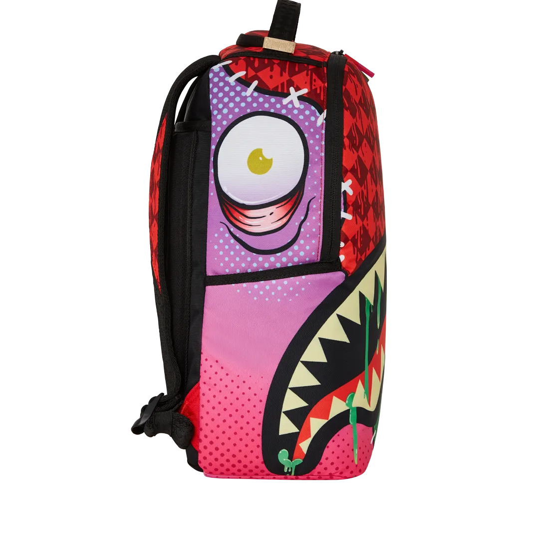 Sprayground Zombie Sharkpocalypse Backpack - Red / Green / Purple