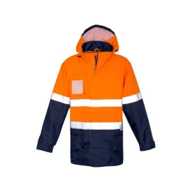 Syzmik Mens Waterproof Jacket 100% 300D Oxford Polyester Orange/Navy UL XL